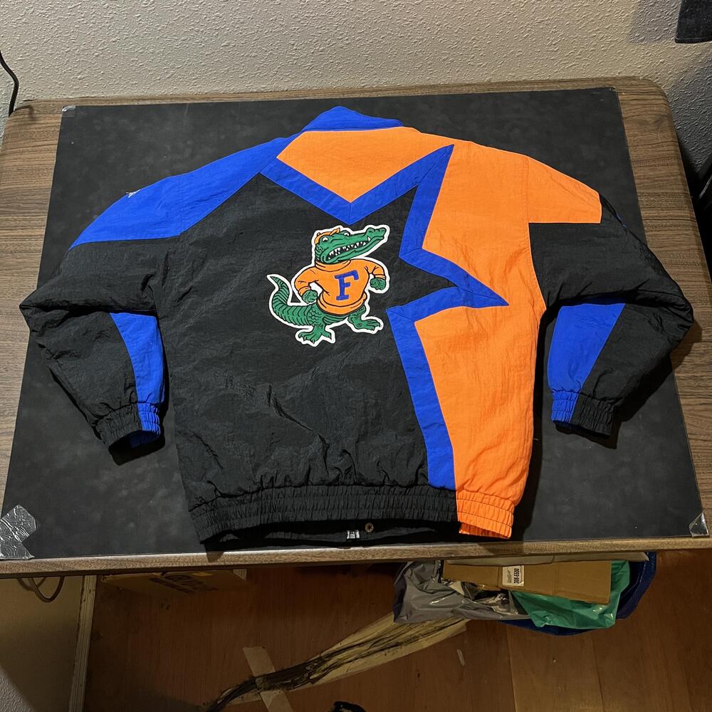 Vintage Florida Gators Apex One Star Jacket Mens Black Orange NCAA Football 90s